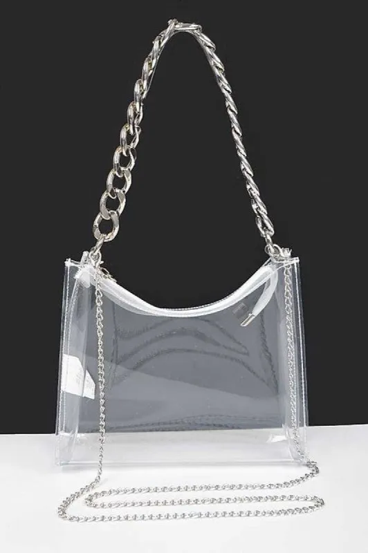 Chunky Chain Clear Transparent Stadium Bag sold by Charming Charlie
