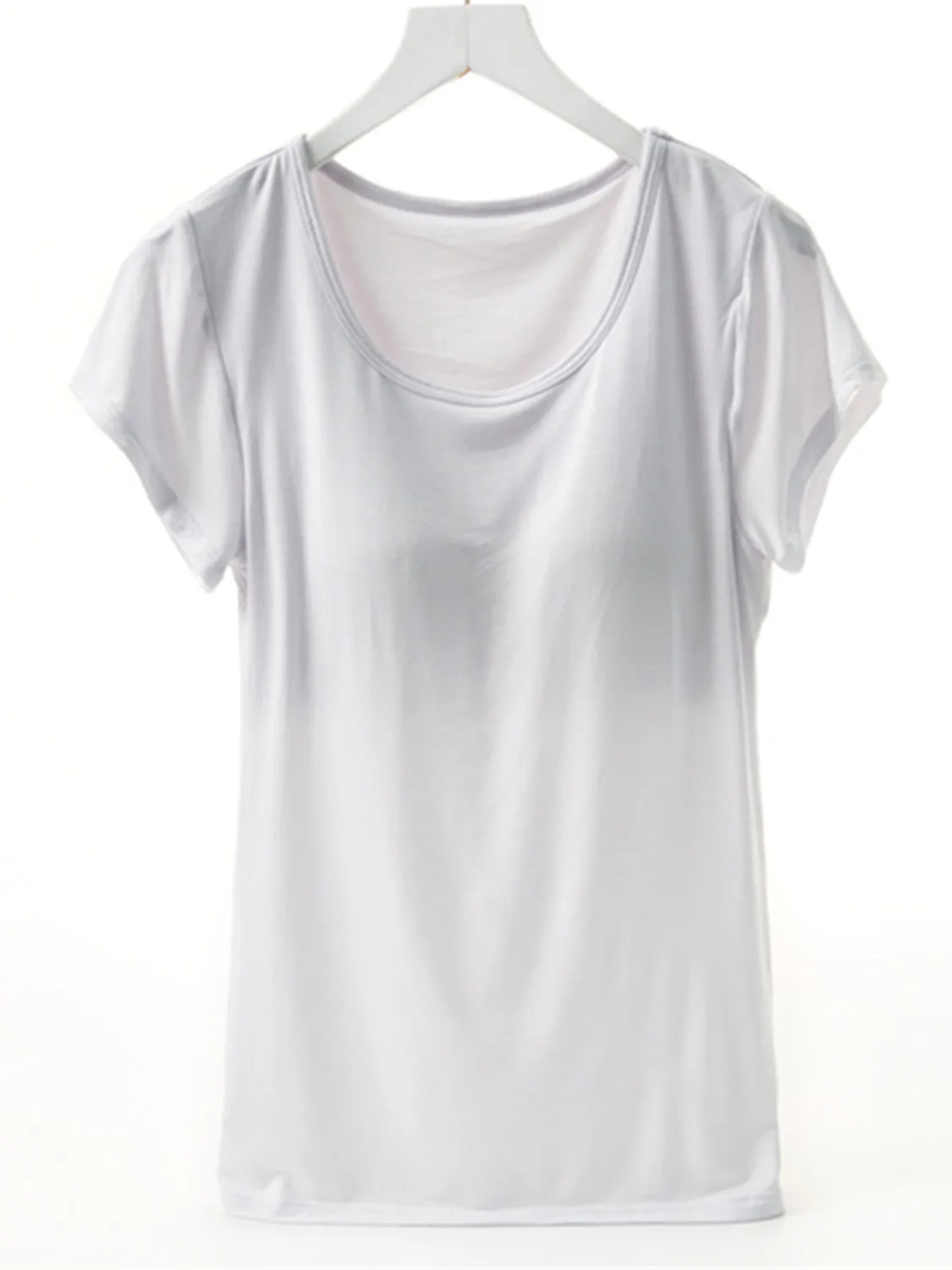 Round Neck Short Sleeve T-Shirt with Bra sold by Charming Charlie product image thumbnail 5