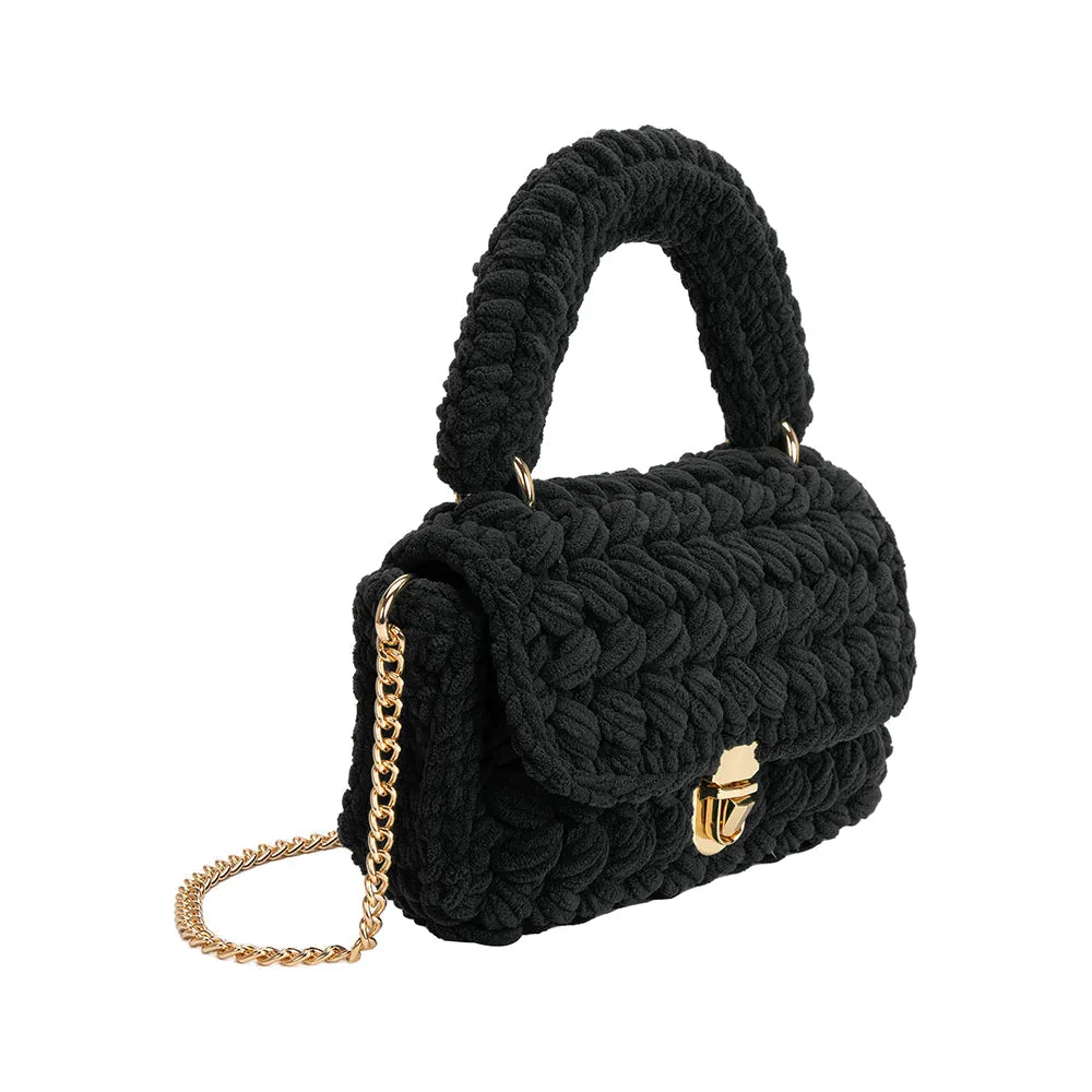 Avery Chenille Black Crossbody Bag sold by Charming Charlie product image thumbnail 2