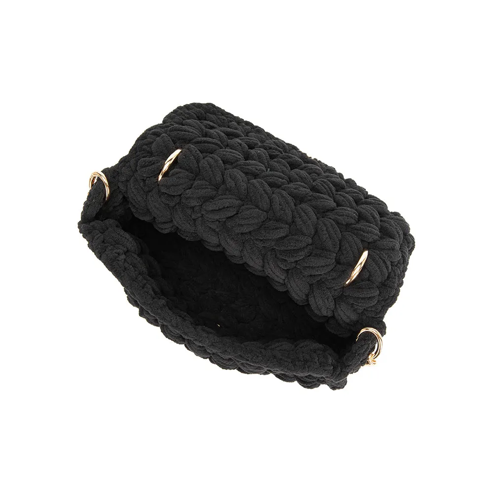 Avery Chenille Black Crossbody Bag sold by Charming Charlie product image thumbnail 4