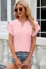 Eyelet Notched Flutter Sleeve T-Shirt sold by Charming Charlie