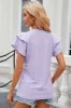 Eyelet Notched Flutter Sleeve T-Shirt sold by Charming Charlie