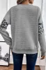 Leopard Round Neck Long Sleeve Sweatshirt sold by Charming Charlie