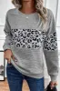Leopard Round Neck Long Sleeve Sweatshirt sold by Charming Charlie