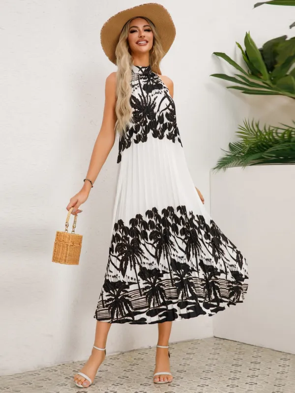 Tied Printed Sleeveless Midi Dress sold by Charming Charlie