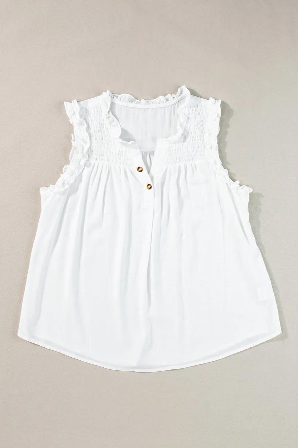 Frill Notched Sleeveless Tank sold by Charming Charlie product image thumbnail 5