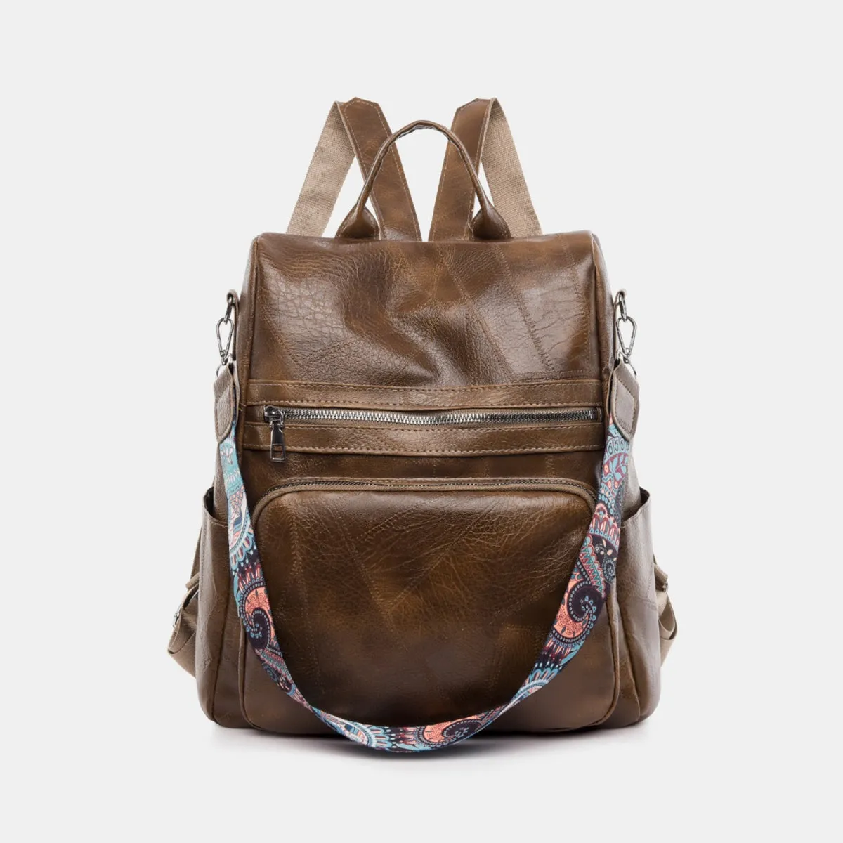PU Leather Adjustable Strap Backpack Bag sold by Charming Charlie
