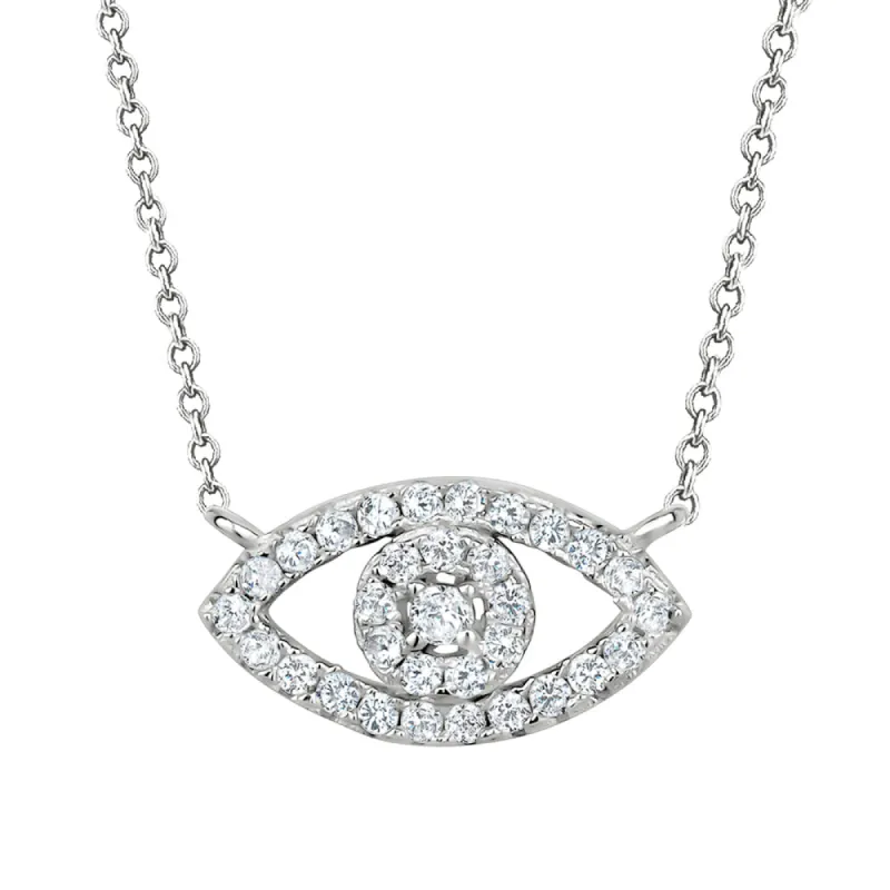 GL Creations- Sterling Silver CZ Evil Eye Pendant sold by Charming Charlie