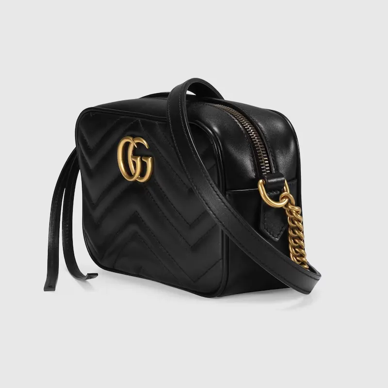 Gucci Hand Bag- Gucci GG Marmont matelassé mini bag Black with Gold-Tone Trim sold by Charming Charlie product image thumbnail 3