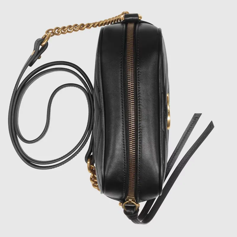 Gucci Hand Bag- Gucci GG Marmont matelassé mini bag Black with Gold-Tone Trim sold by Charming Charlie product image thumbnail 4