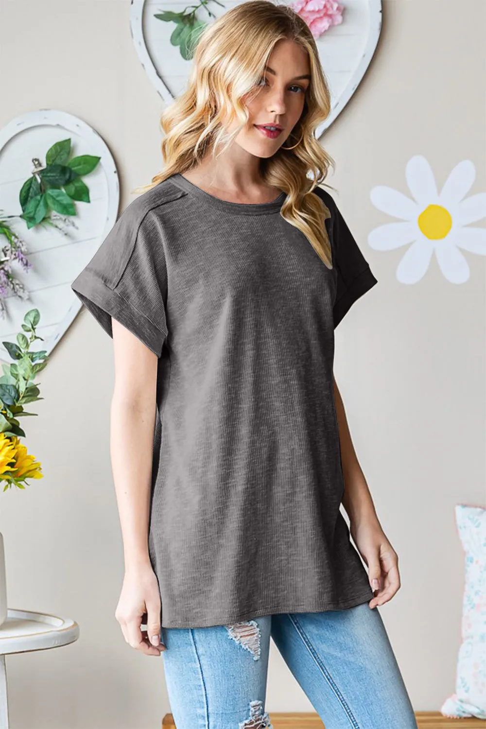 Heimish Full Size Short Sleeve Round Neck T-Shirt sold by Charming Charlie product image thumbnail 3