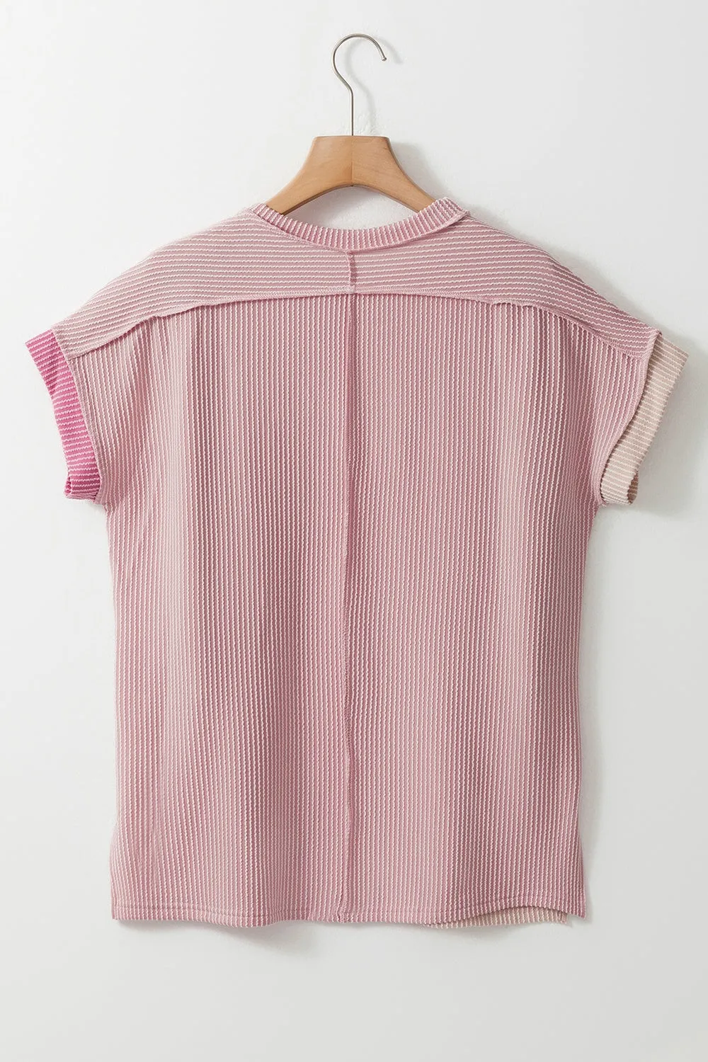 Color Block Round Neck Short Sleeve T-Shirt sold by Charming Charlie product image thumbnail 3