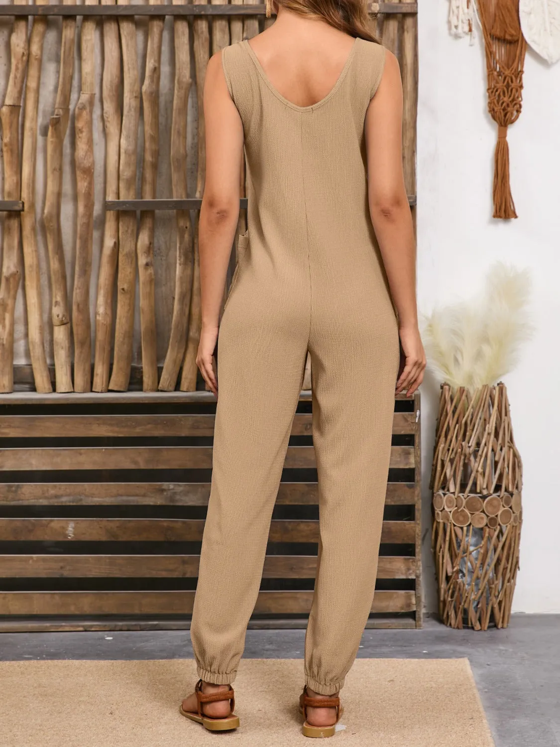 Wide Strap Jumpsuit with Pockets sold by Charming Charlie product image thumbnail 2