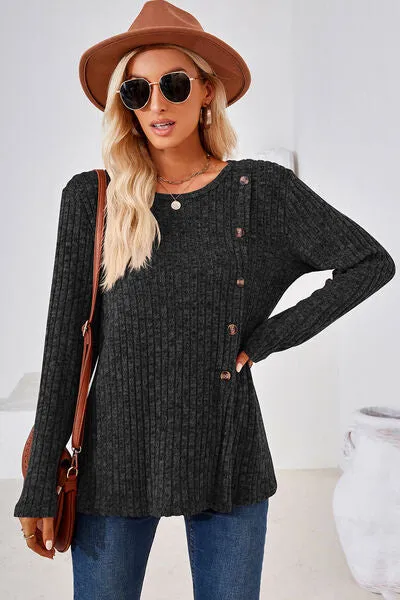 Round Neck Long Sleeve T-Shirt sold by Charming Charlie product image thumbnail 4