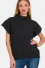 Zenana Short Sleeve Mock Neck Sweater sold by Charming Charlie