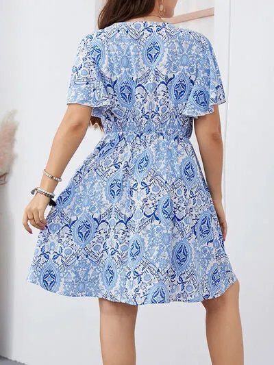 Plus Size Surplice Flutter Sleeve Mini Dress sold by Charming Charlie product image thumbnail 3