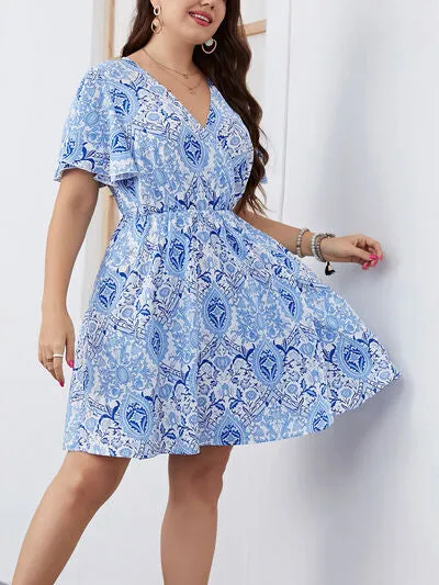 Plus Size Surplice Flutter Sleeve Mini Dress sold by Charming Charlie product image thumbnail 5