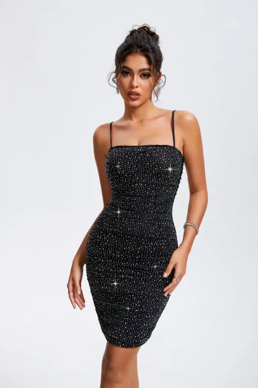 Rhinestone Square Neck Cami Dress sold by Charming Charlie