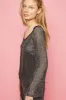 POL V-Neck Long Sleeve Lace Patch Top sold by Charming Charlie