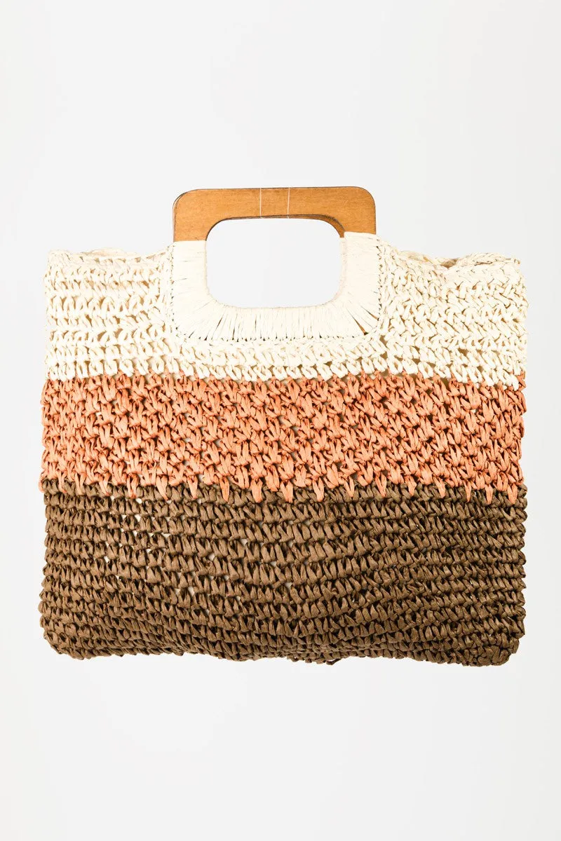 Fame Color Block Double-Use Braided Tote Bag sold by Charming Charlie product image thumbnail 4