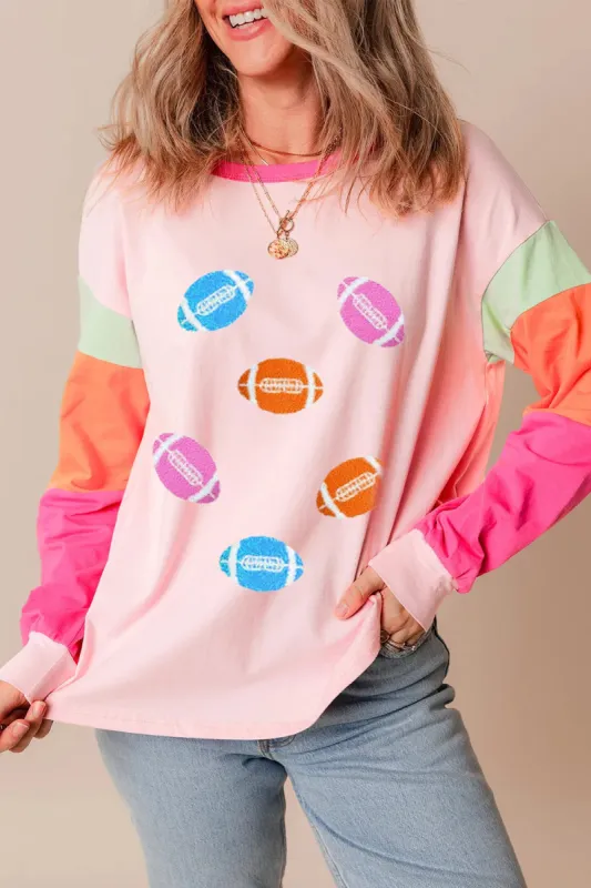 Football Round Neck Long Sleeve Top sold by Charming Charlie