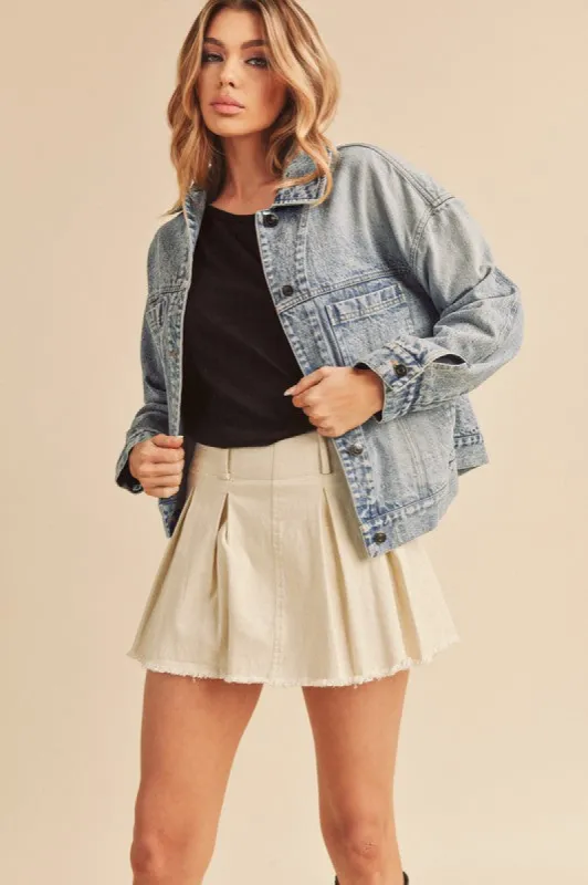 Gayla Denim Jacket sold by Charming Charlie