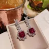 Platinum-Plated Artificial Gemstone Dangle Earrings sold by Charming Charlie