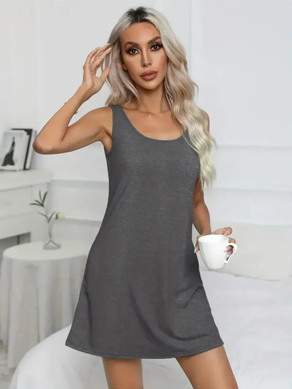Full Size Scoop Neck Wide Strap Mini Dress sold by Charming Charlie