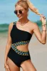 Cutout Single Shoulder One-Piece Swimwear sold by Charming Charlie