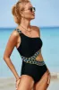 Cutout Single Shoulder One-Piece Swimwear sold by Charming Charlie
