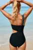 Cutout Single Shoulder One-Piece Swimwear sold by Charming Charlie