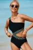 Cutout Single Shoulder One-Piece Swimwear sold by Charming Charlie