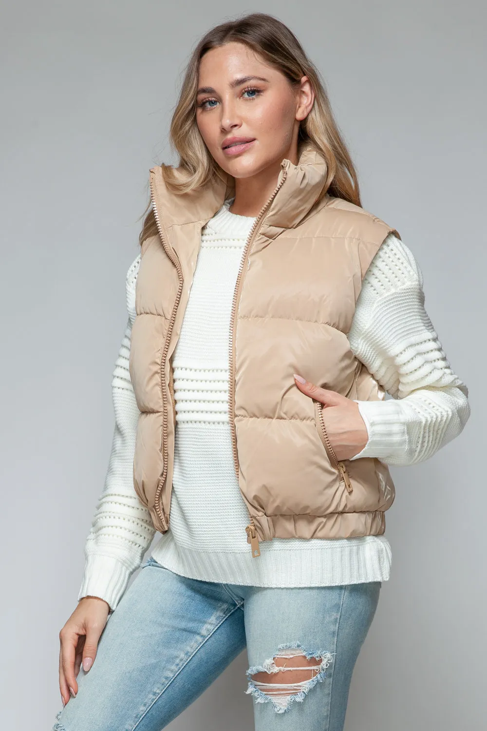 Snobbish Fine Fur Lining Quilted Vest sold by Charming Charlie product image thumbnail 3