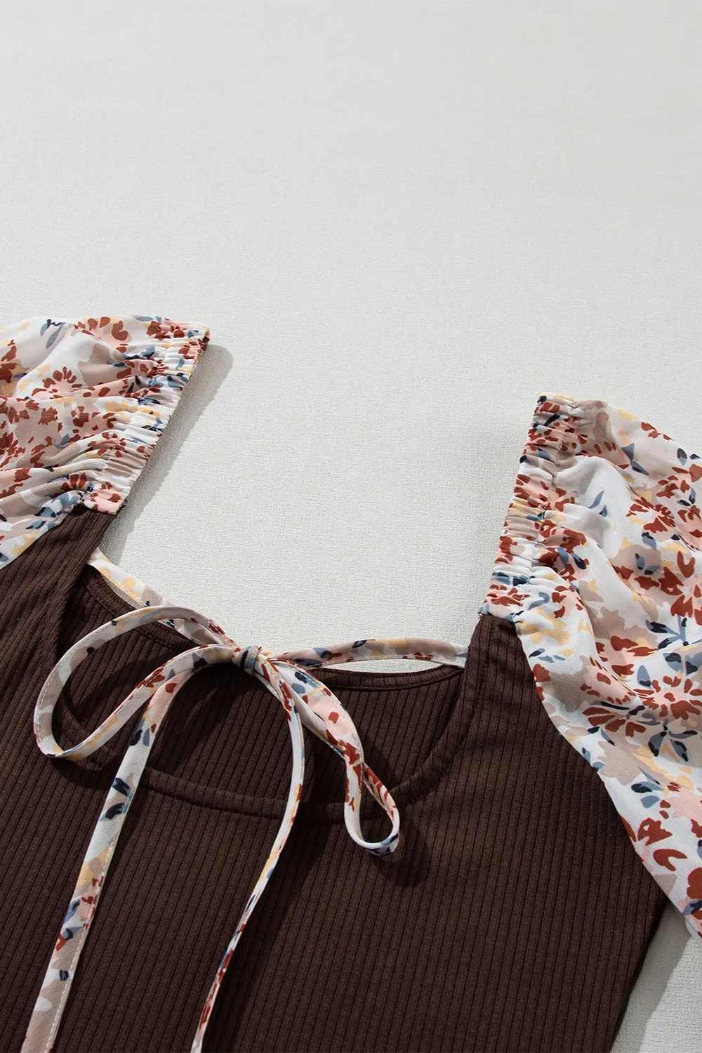 Printed Scoop Neck Flounce Sleeve Bodysuit sold by Charming Charlie product image thumbnail 5