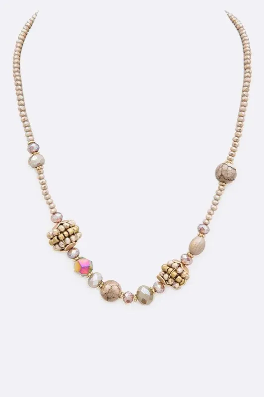 Crystal Beaded Collar Necklace sold by Charming Charlie