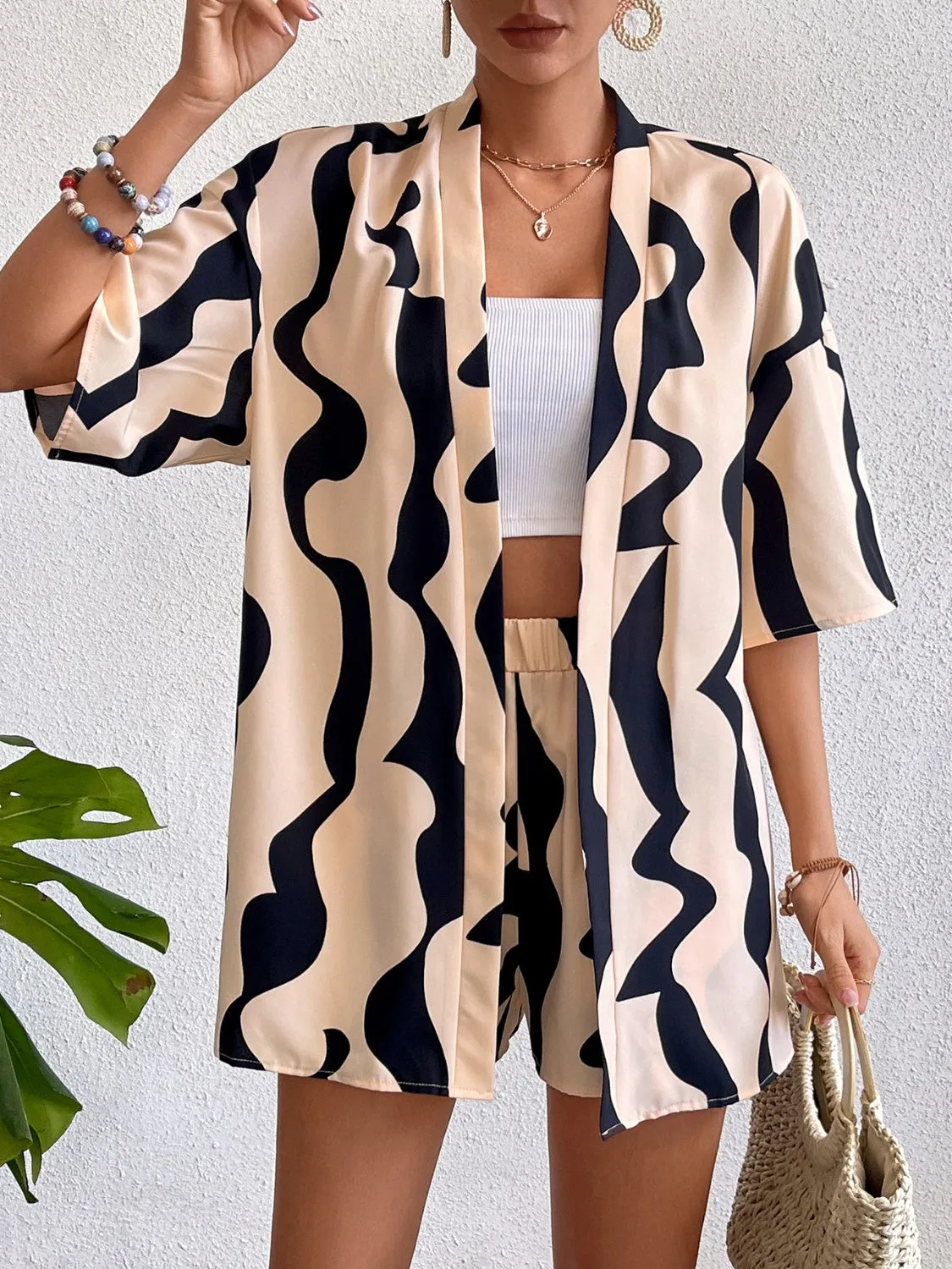 Printed Half Sleeve Top and Shorts Set sold by Charming Charlie product image thumbnail 5