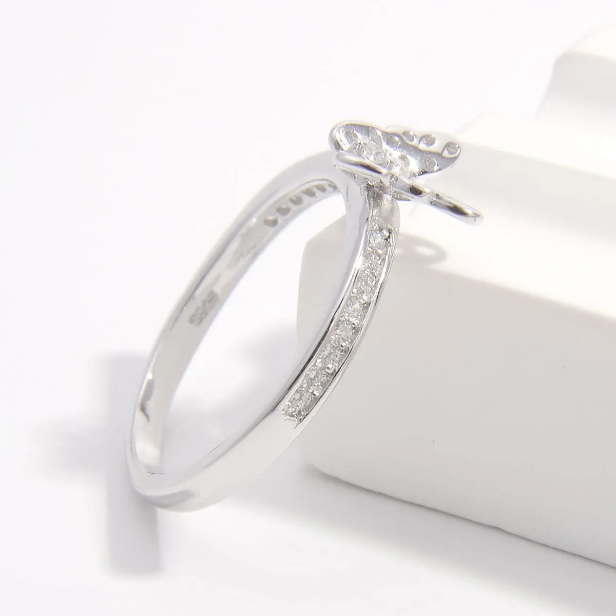 925 Sterling Silver Inlaid Zircon Butterfly Ring sold by Charming Charlie product image thumbnail 3