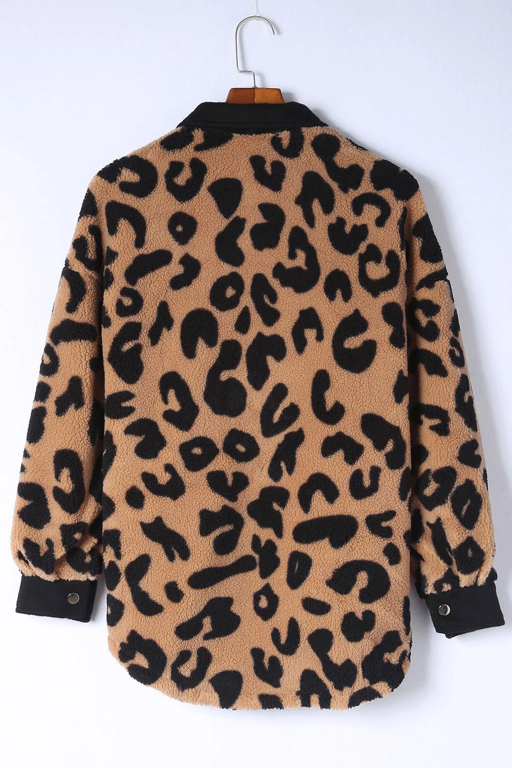 Leopard Button Up Long Sleeve Jacket sold by Charming Charlie product image thumbnail 5