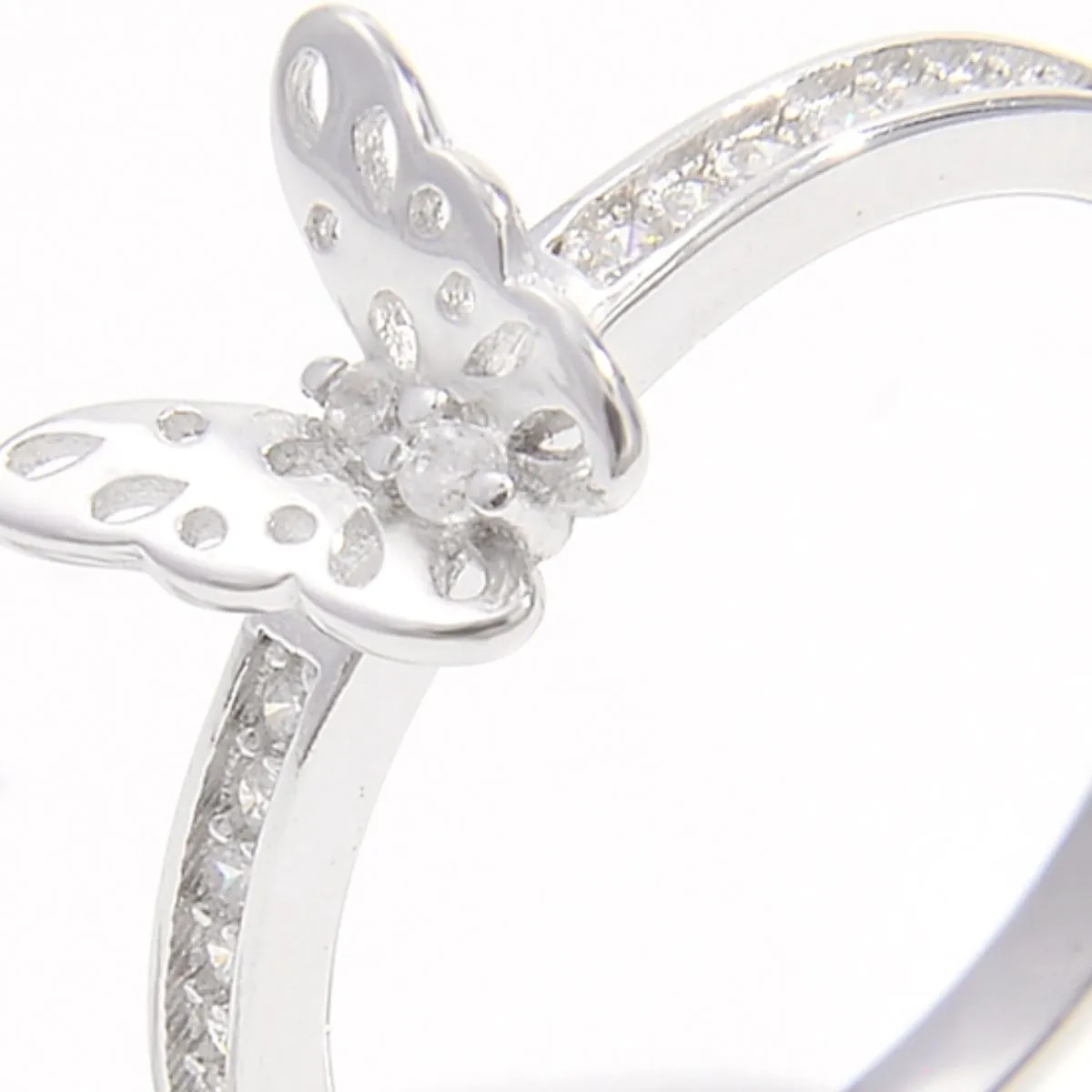 925 Sterling Silver Inlaid Zircon Butterfly Ring sold by Charming Charlie product image thumbnail 4