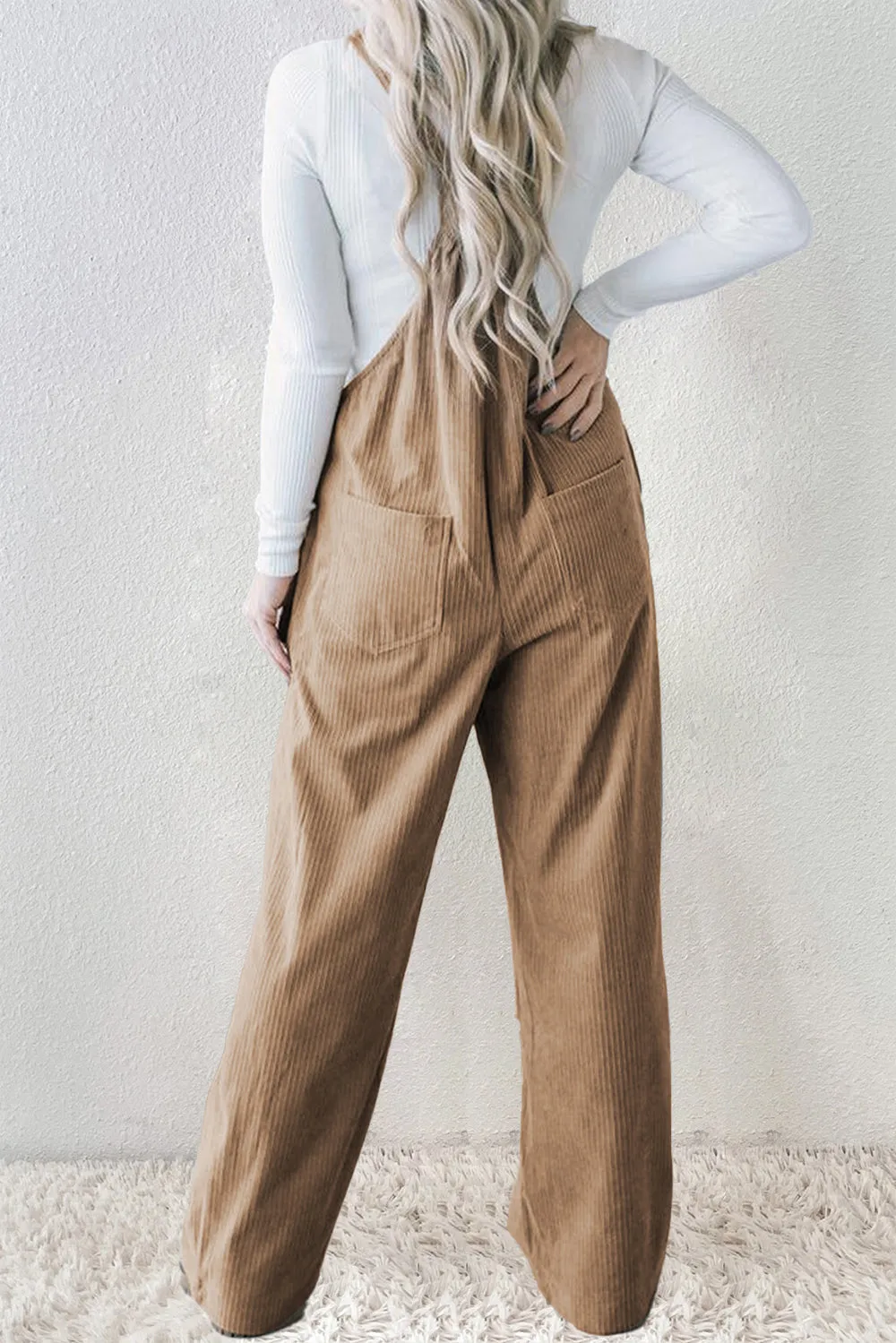 Square Neck Wide Strap Overalls sold by Charming Charlie product image thumbnail 3