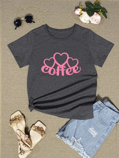 COFFEE Round Neck Short Sleeve T-Shirt sold by Charming Charlie product image thumbnail 3