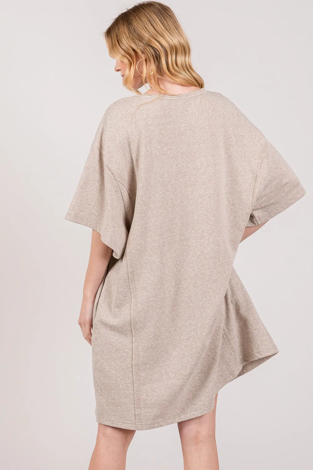 SAGE + FIG Full Size Peace Sign Applique Short Sleeve Tee Dress sold by Charming Charlie product image thumbnail 2