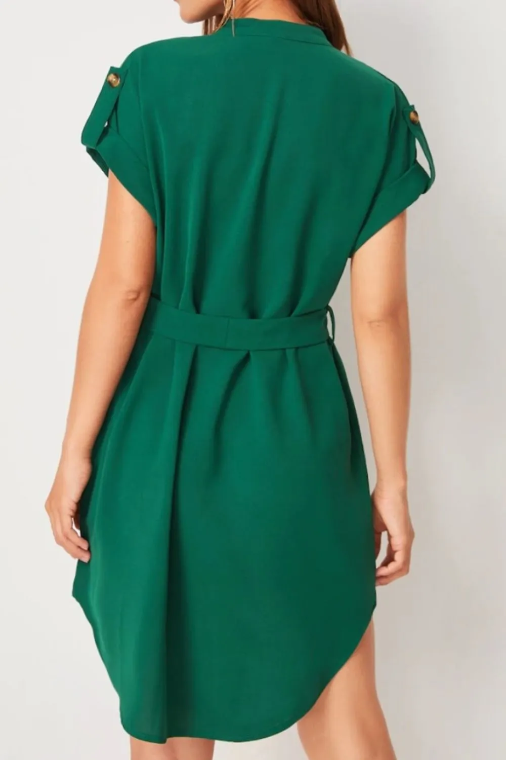 Tied Notched Short Sleeve Dress sold by Charming Charlie product image thumbnail 2