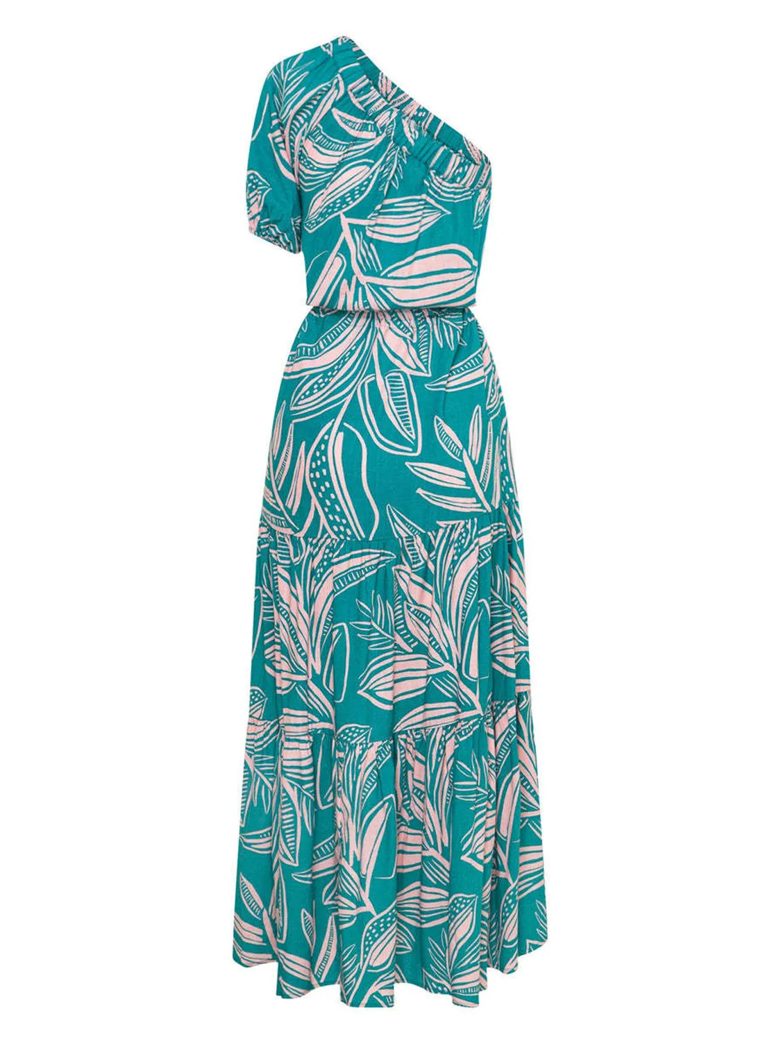 Printed One Shoulder Puff Sleeve Dress sold by Charming Charlie product image thumbnail 4