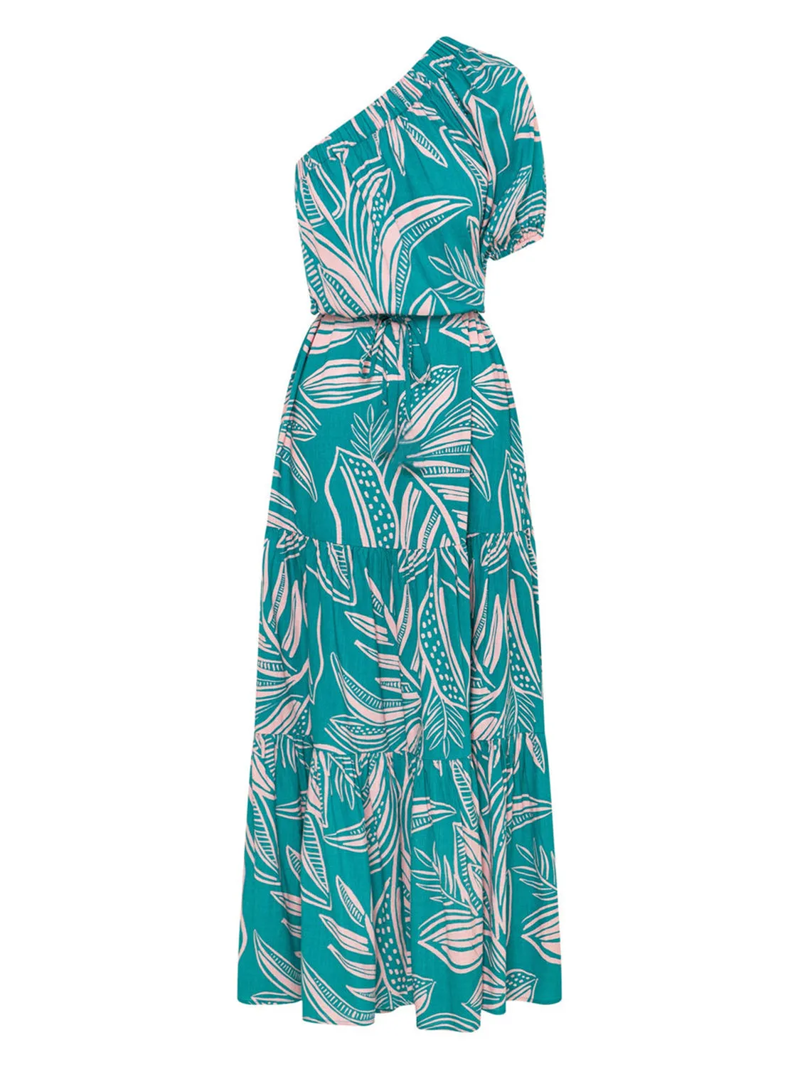 Printed One Shoulder Puff Sleeve Dress sold by Charming Charlie product image thumbnail 3