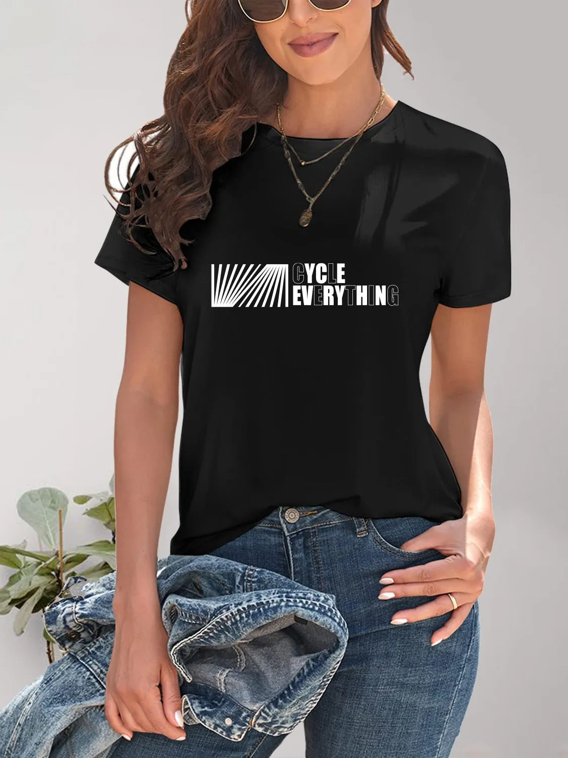 CYCLE EVERYTHING Round Neck T-Shirt sold by Charming Charlie product image thumbnail 3