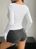 Square Neck Long Sleeve T-Shirt sold by Charming Charlie