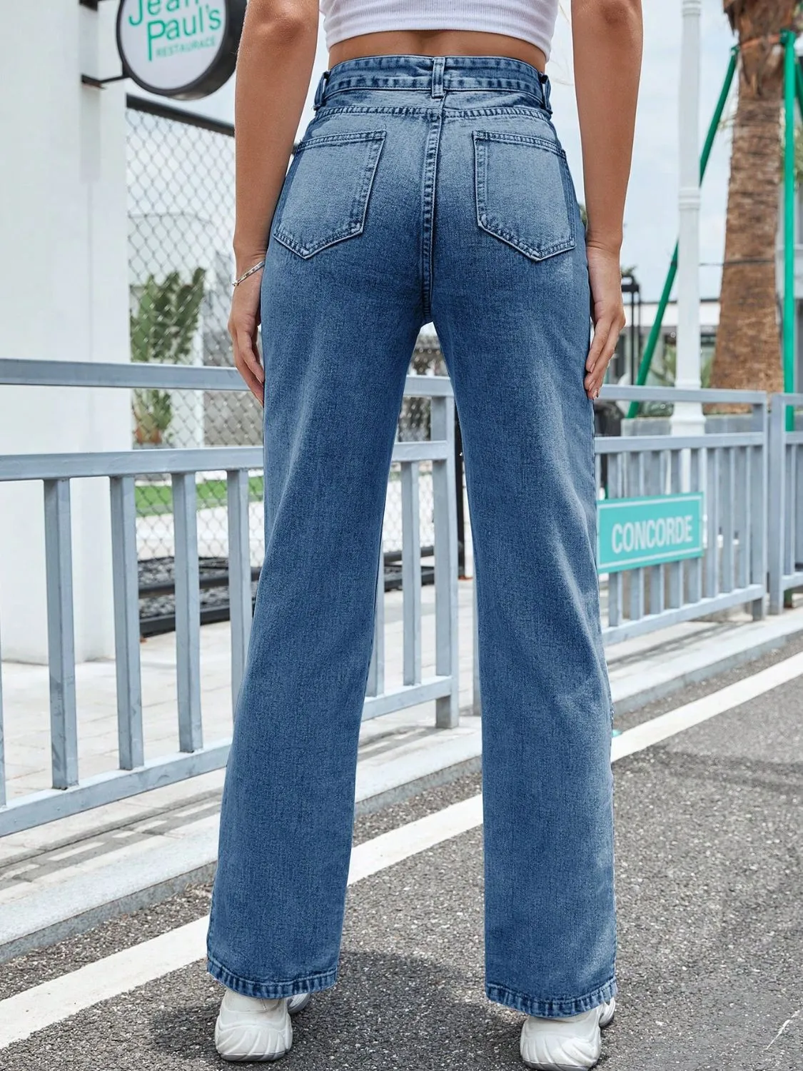 Slit High Waist Jeans with Pockets sold by Charming Charlie product image thumbnail 2