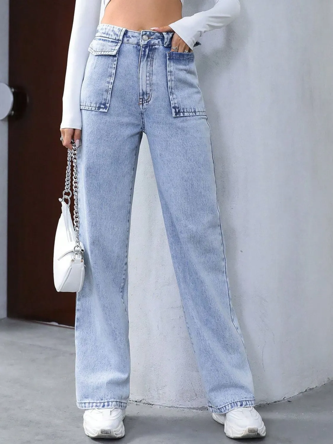 High Waist Straight Jeans sold by Charming Charlie