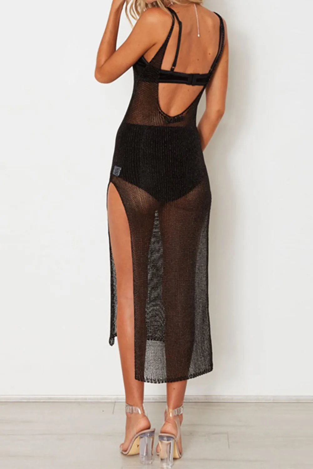 Slit Scoop Neck Sleeveless Cover Up sold by Charming Charlie product image thumbnail 2